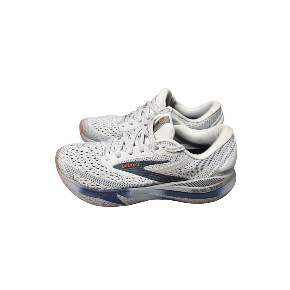 Brooks Adrenaline GTS 24 Mens Sz 10D White Peacoat Alloy